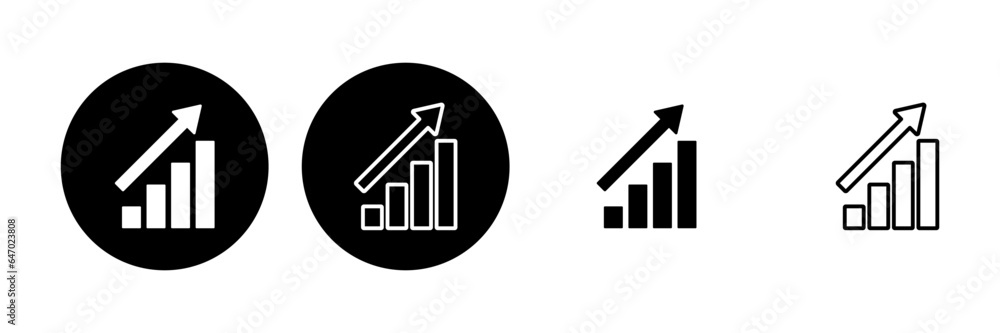 Growing graph Icon set. Chart icon. diagram icon Growing graph Icon set. Chart icon. diagram icon