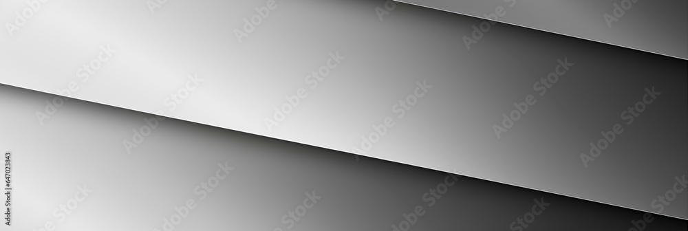 Black white silver light gray abstract background for design. Geometric Lines, 3d effect. Gradient. Matte, metallic. Web banner. Wide. Panoramic. Template. generative AI Black white silver light gray abstract background for design. Geometric Lines, 3d effect. Gradient. Matte, metallic. Web banner. Wide. Panoramic. Template. generative AI