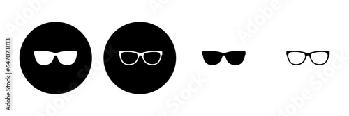 Glasses icon set. Glasses vector icon