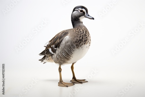 Close-up studio portrait of a bird Wood Duck Aix sponsa. Blank for design © top images