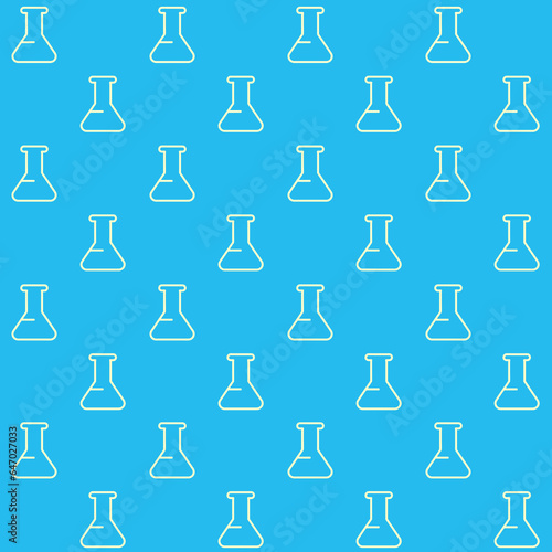 Erlenmeyer Flask Chemistry Vector Seamless Pattern