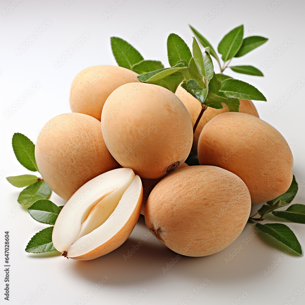 Sweet ripe sapodilla fruit