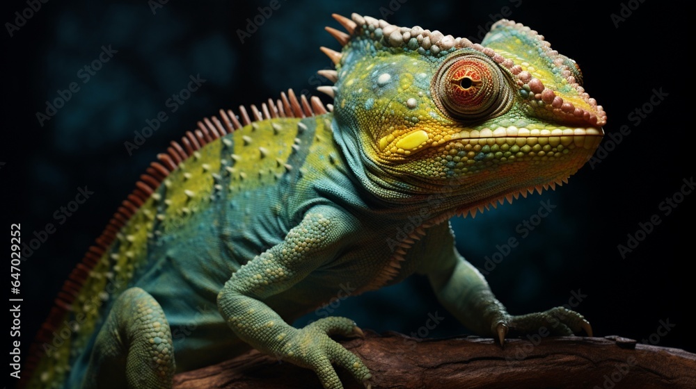 a chameleon's textured skin, illustrating its incredible ability to blend seamlessly with its surroundings