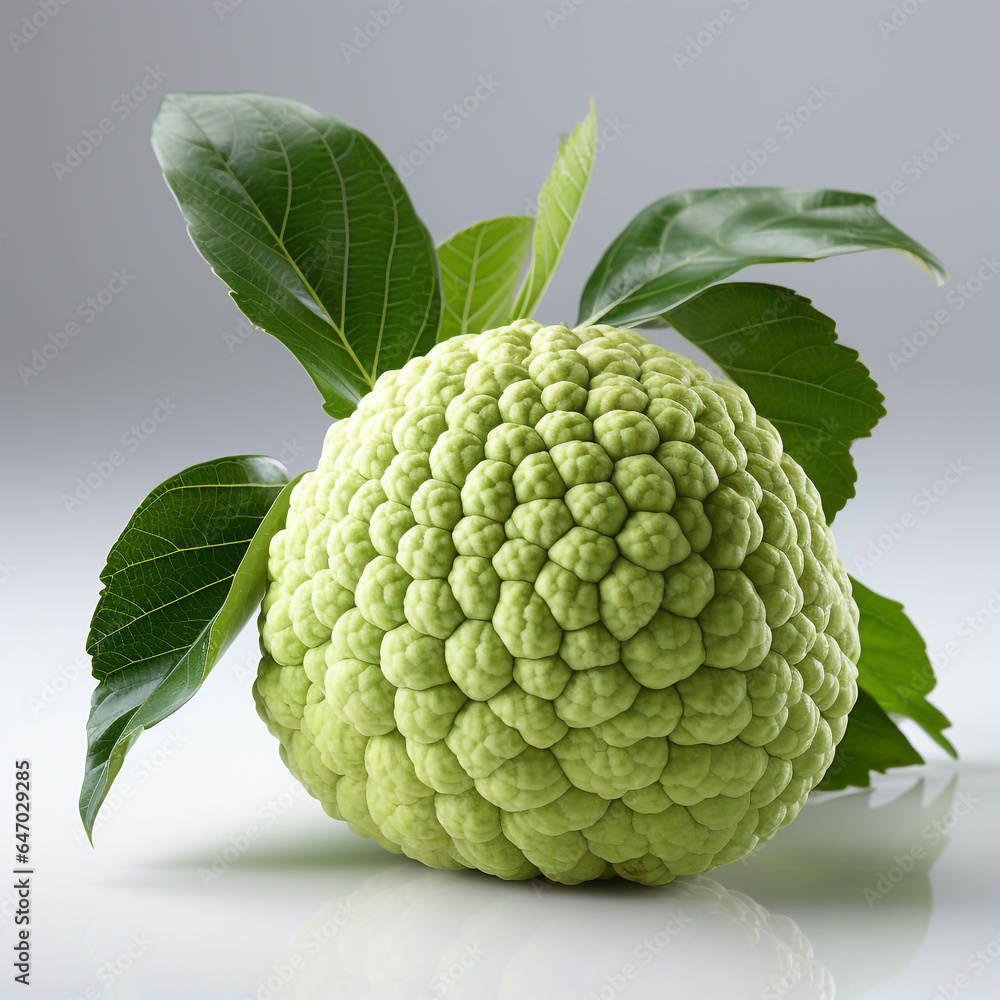 Fresh ripe srikaya fruit is light green in color Fresh ripe srikaya fruit is light green in color