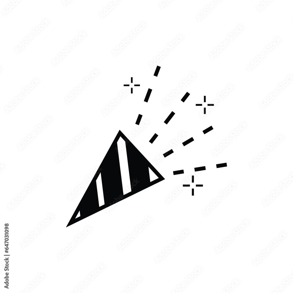Party trumpet icon silhouette design template isolated Party trumpet icon silhouette design template isolated