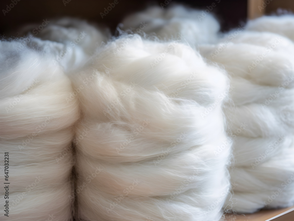 A White Mohair Yarns. A White Mohair Yarns.