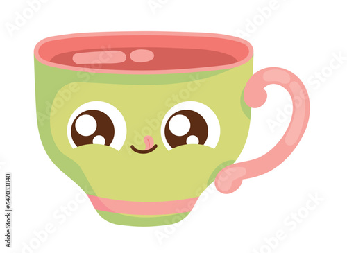 coffee cup kawaii mascot