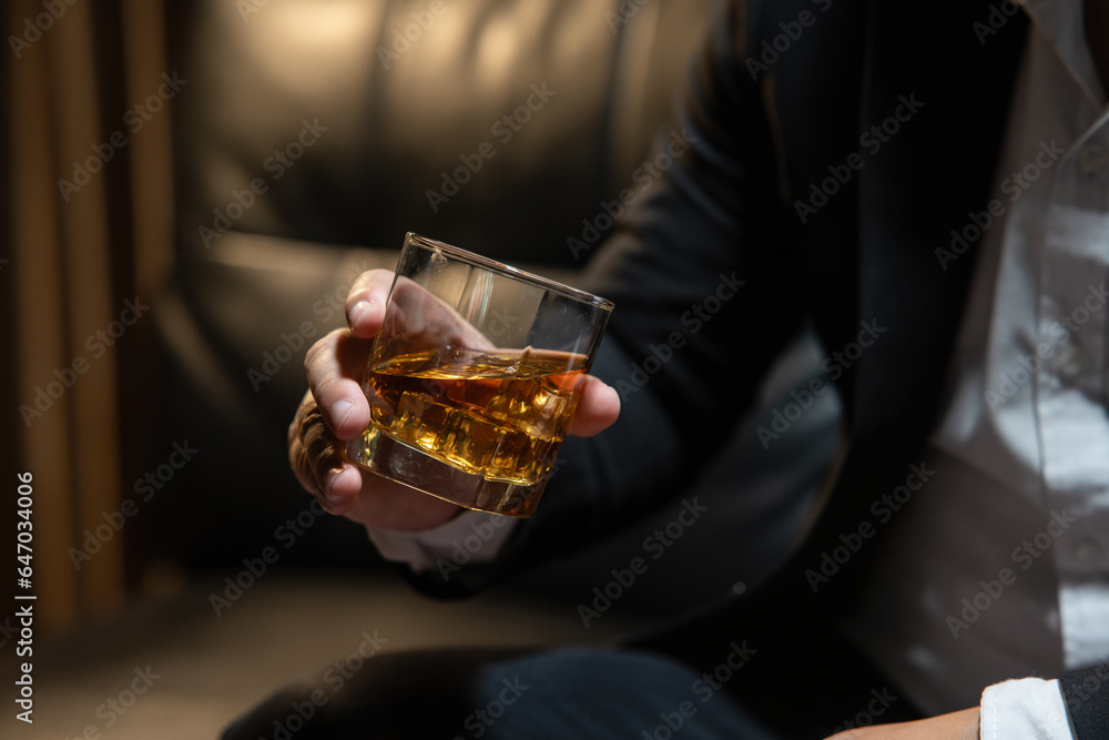Celebrate whiskey a friendly party in restaurant. Celebrate whiskey a friendly party in restaurant.