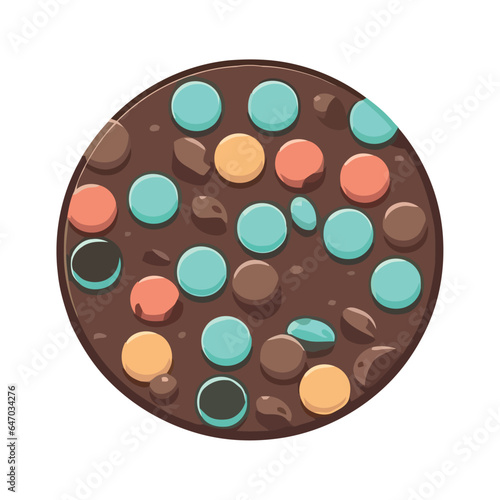 Sweet food icon : chocolate, candy, cookie, donut.