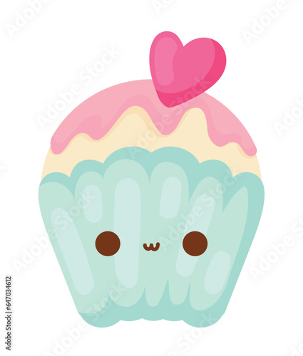 cupcake kawaii sweet food icon