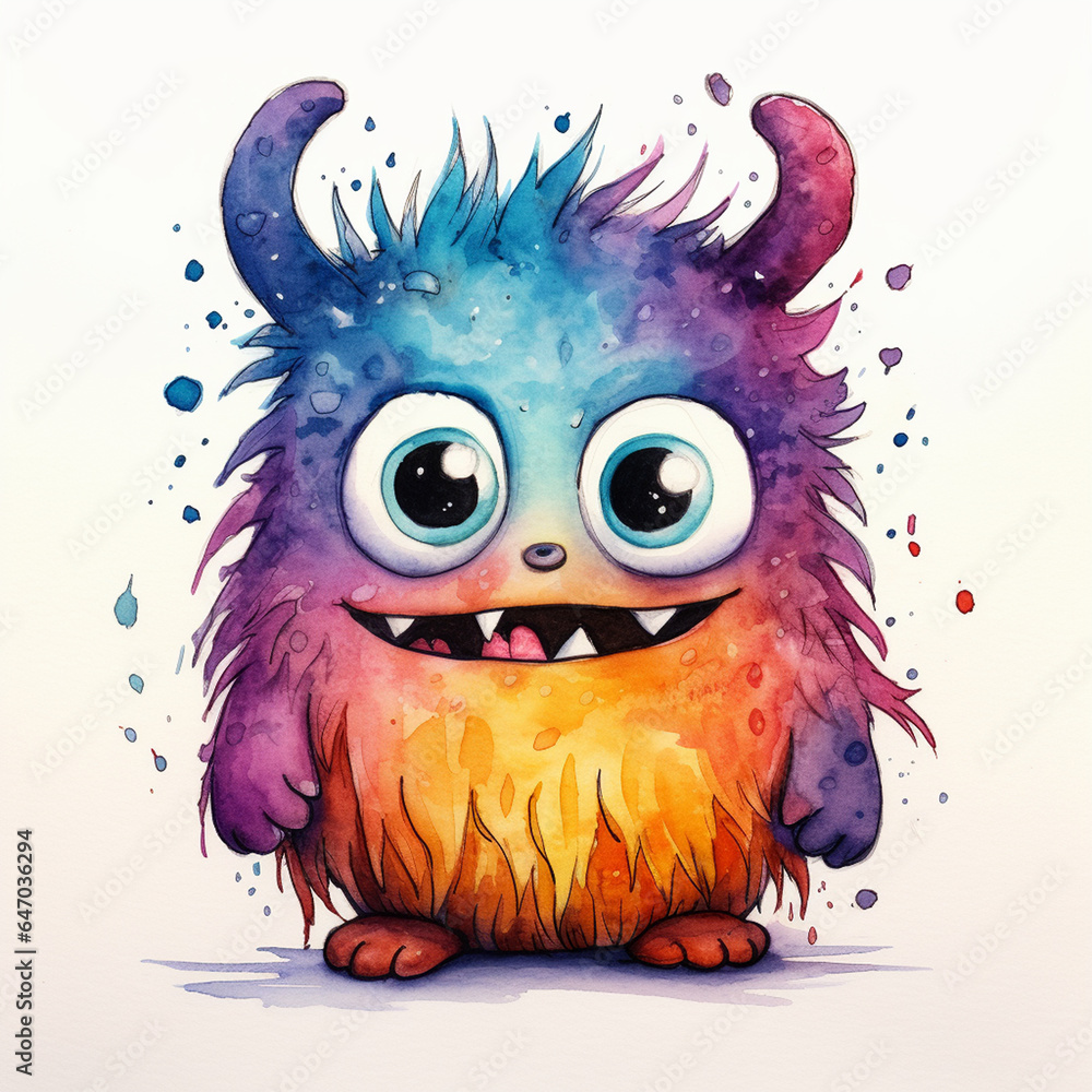 Colorful Monster Illustration Vibrant Quirk