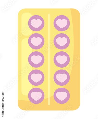 birth control pills planning icon