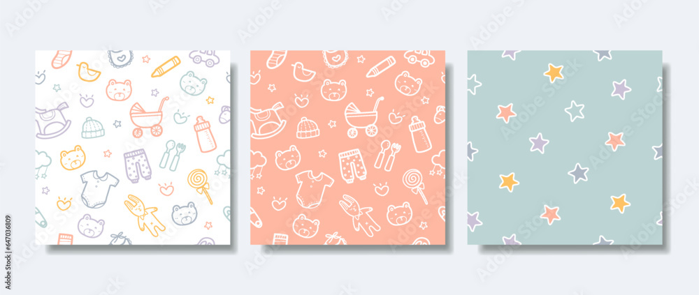 Seamless patterns set Seamless patterns set
