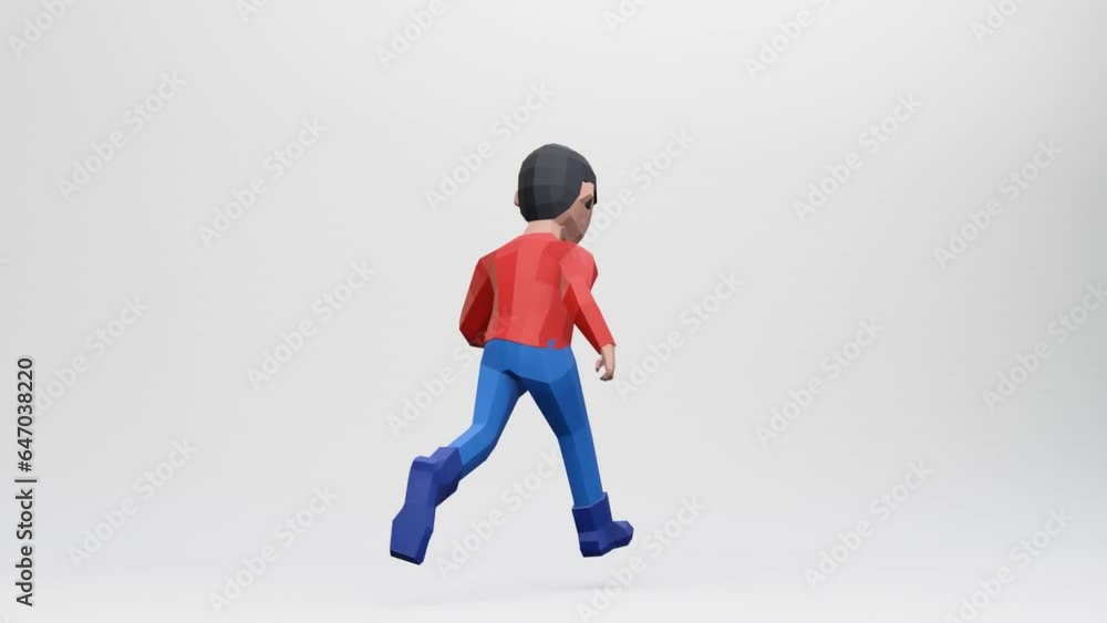 3d render of dummy figure running in looping movement 3d render of dummy figure running in looping movement