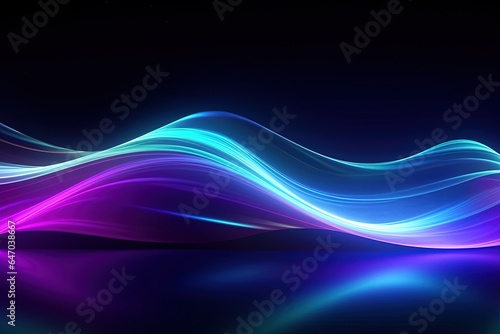 abstract futuristic background with pink blue glowing neon moving high speed wave lines and bokeh lights. Data transfer concept Fantastic wallpaper