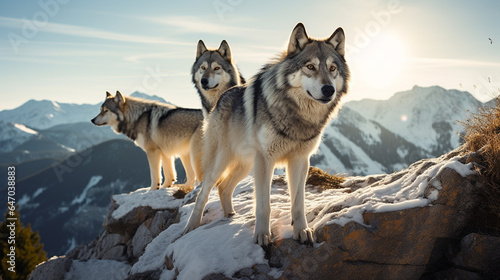 Mountain Majesty  Wolves Conquering the Peaks