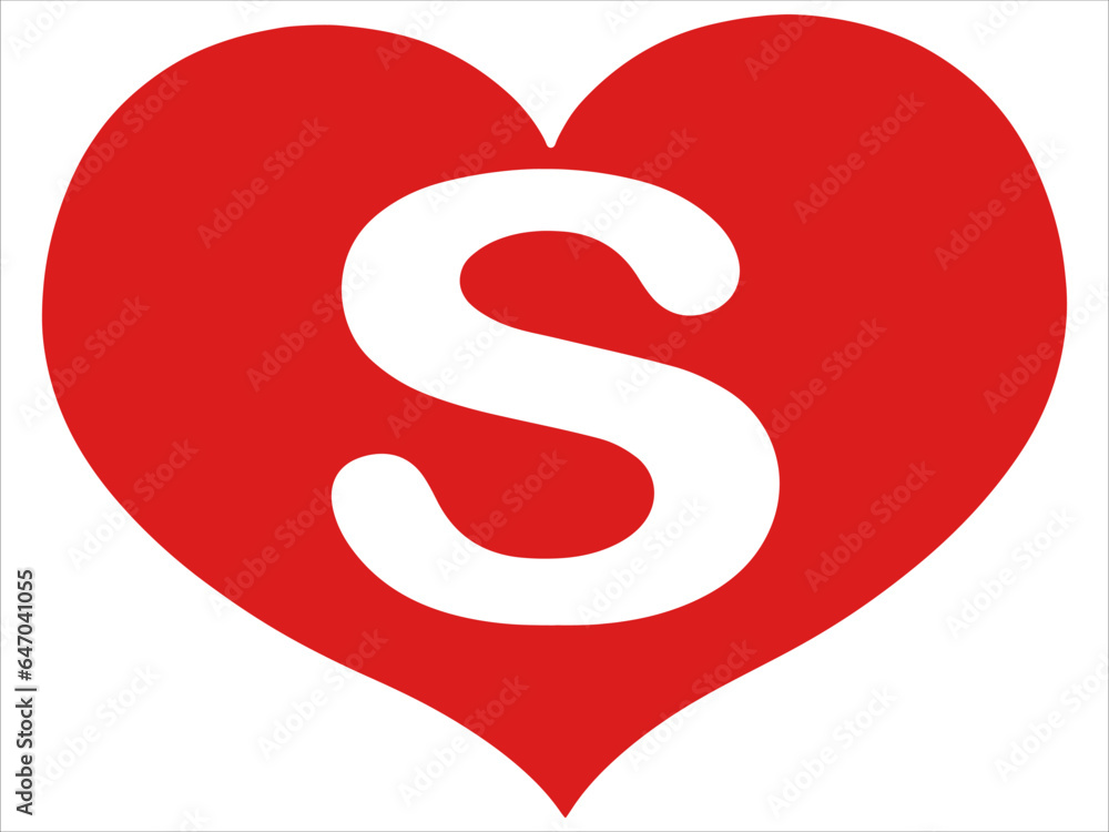 Valentine Alphabet Letter S or Cute Love and Heart Font Valentine Alphabet Letter S or Cute Love and Heart Font