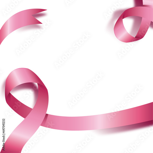 Pink Ribbon Breast Cancer Day.  celebration valentines day Vector EPS10