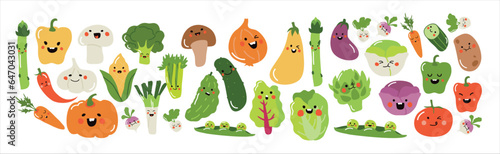 Set of vegetable vector illustration