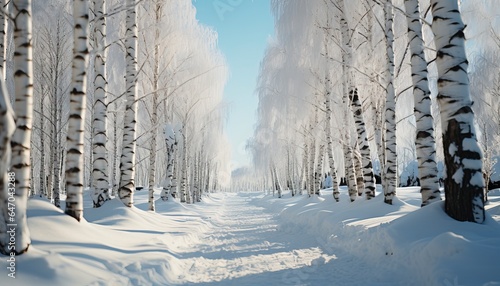 snow covered trees