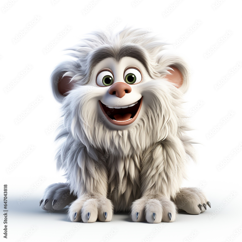 Obraz premium 3d cartoon cute baboon