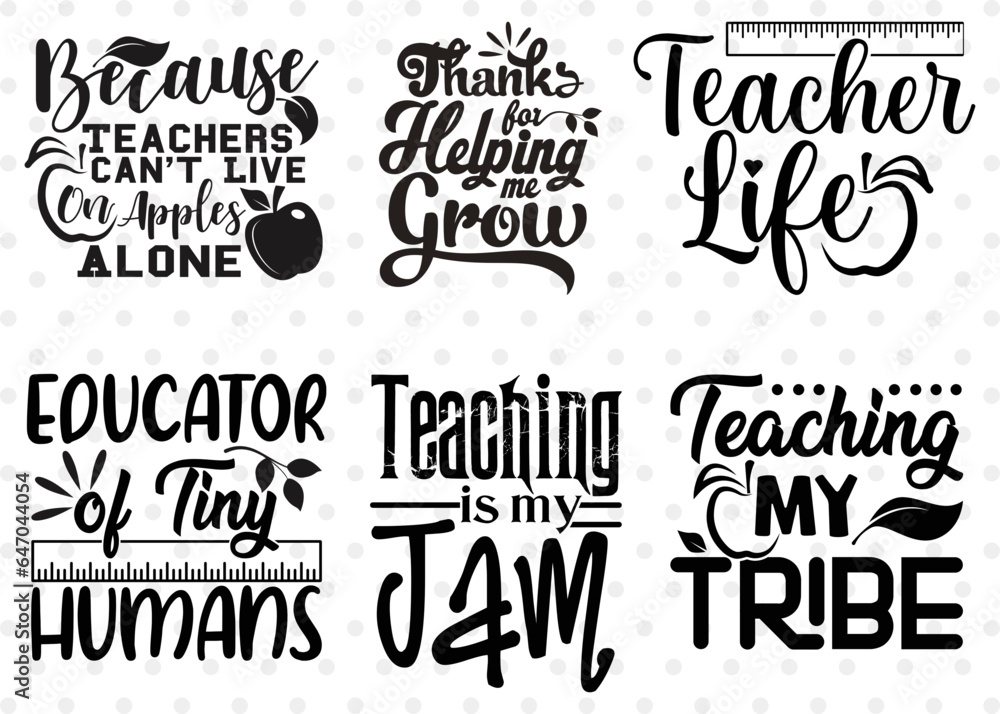 Teaching My Tribe Svg, Teaching Is My Jam Svg, Educator Of Ting Humans Svg, Teacher Cant Live An Apple Svg, Teacher Quote
