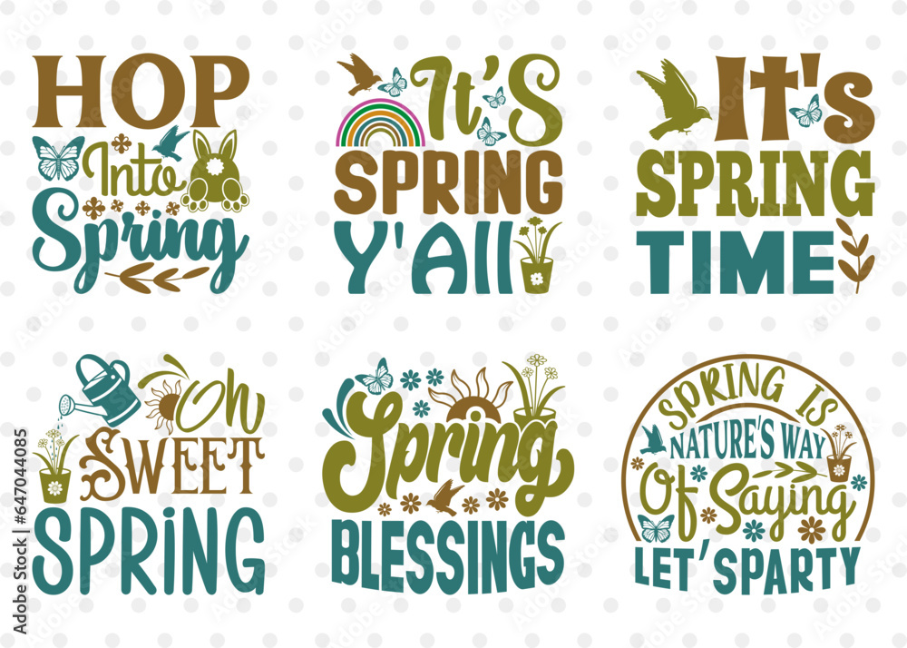 Hop Into Spring Svg, Its Spring Y'all Svg, It's Spring Time Svg, Oh Sweet Spring Svg, Spring Quote Design Hop Into Spring Svg, Its Spring Y'all Svg, It's Spring Time Svg, Oh Sweet Spring Svg, Spring Quote Design