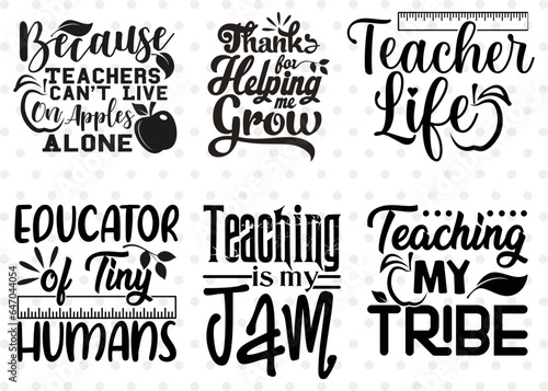Teaching My Tribe Svg, Teaching Is My Jam Svg, Educator Of Ting Humans Svg, Teacher Cant Live An Apple Svg, Teacher Quote
