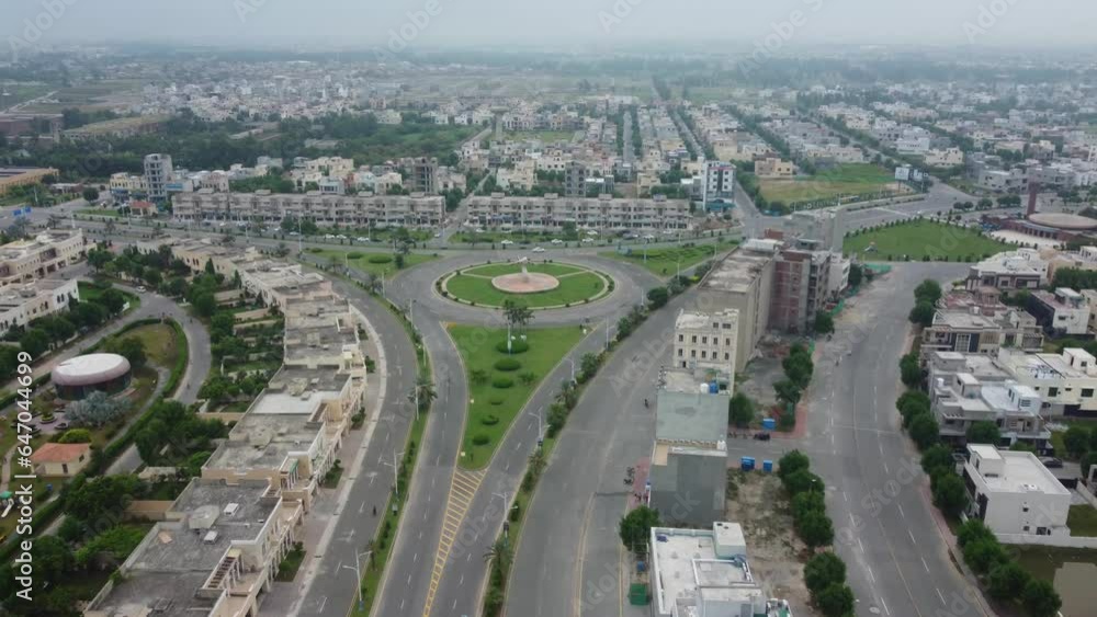 Aerial view of the Bahria Orchard housing society in Lahore City Aerial view of the Bahria Orchard housing society in Lahore City