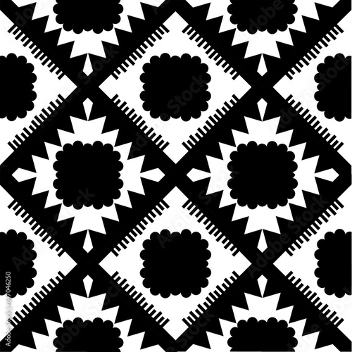 Black and white fabric pattern