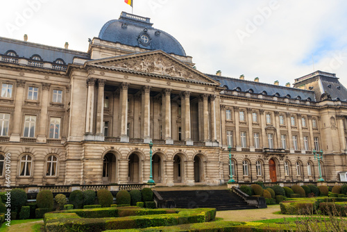 Facade of the Royal Palace in Brussels, Belgium