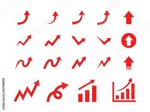 上昇系の矢印セット