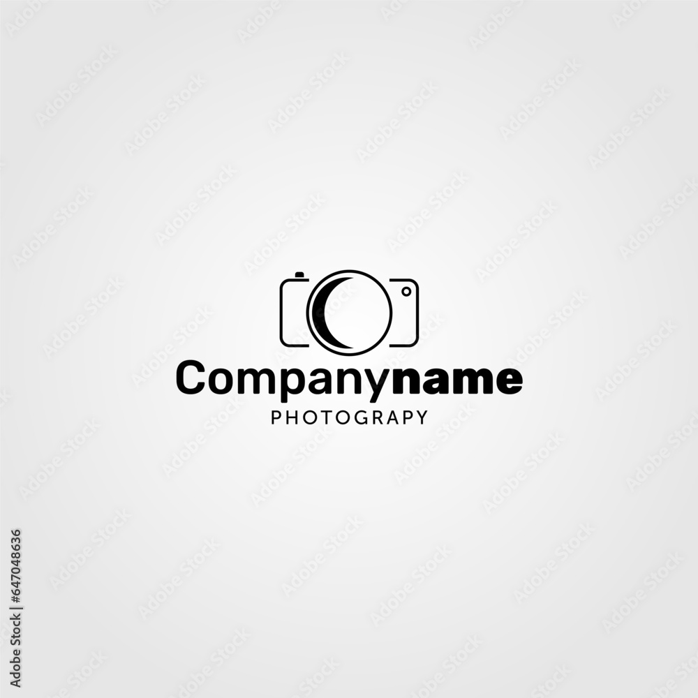 camera logo template design company 