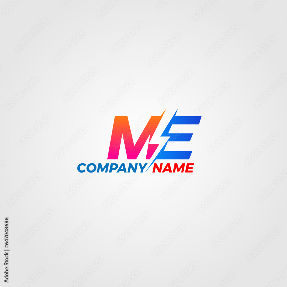 logo template design company ME text