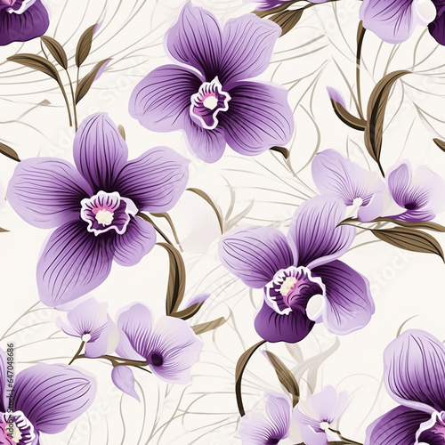 Abstract orchid pattern for a unique look