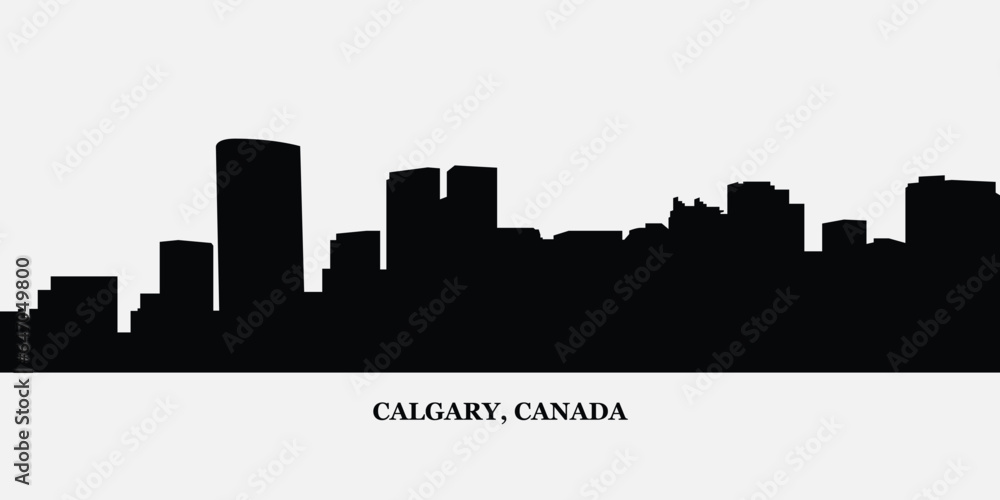 Calgary Canada City Skyline silhouette