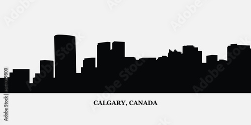 Calgary Canada City Skyline silhouette