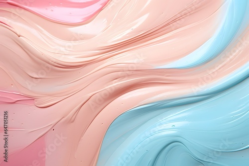 Cosmetic smears of creamy texture on background.