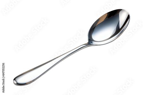 A bent spoon on a white background, generative AI
