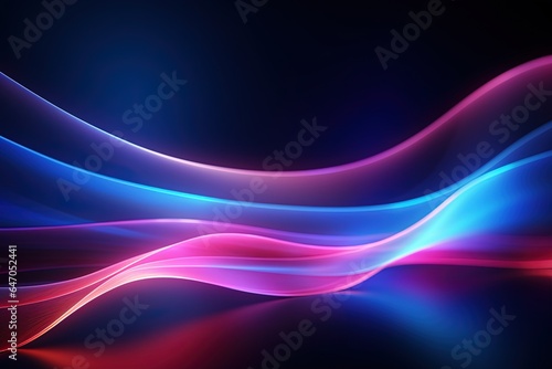 abstract futuristic background with pink blue glowing neon moving high speed wave lines and bokeh lights. Data transfer concept Fantastic wallpaper