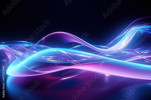 abstract futuristic background with pink blue glowing neon moving high speed wave lines and bokeh lights. Data transfer concept Fantastic wallpaper