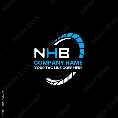 NHB letter logo vector design, NHB simple and modern logo. NHB luxurious alphabet design   photo