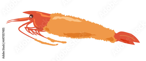 頭付きのエビフライ