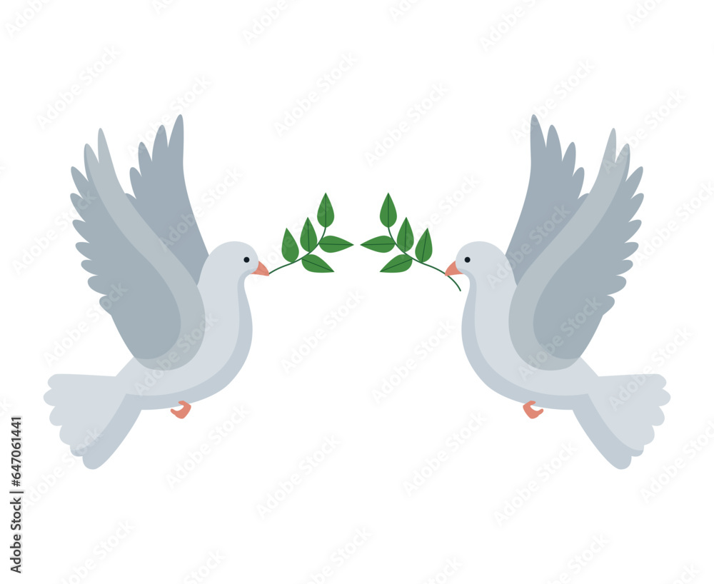 Fototapeta premium world peace day pigeons animal