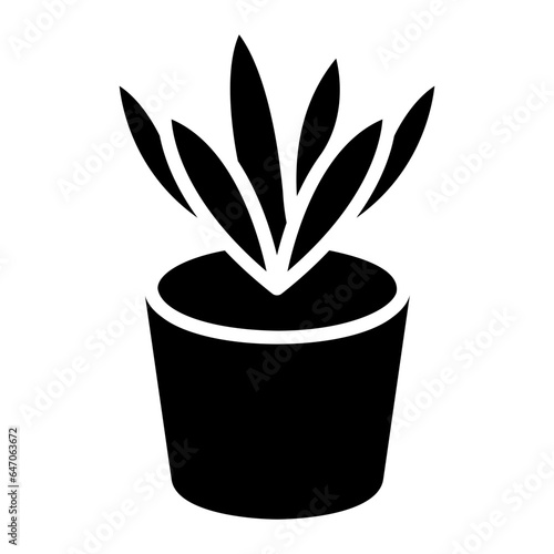 potted plant glyph icon