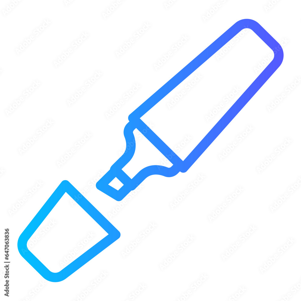 highlighter pen gradient icon highlighter pen gradient icon