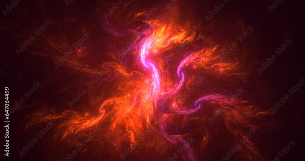 3D manual rendering abstract technology fractal background 3D manual rendering abstract technology fractal background