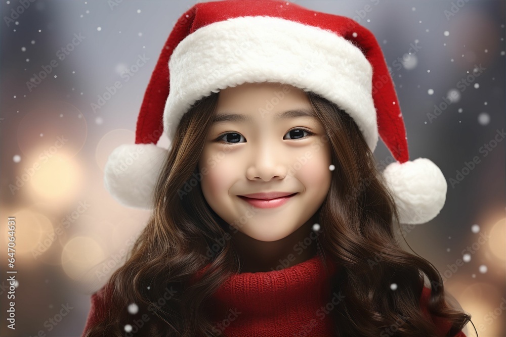 12月のクリスマスを楽しむ日本人の女の子(アジア人・家族・育児) 12月のクリスマスを楽しむ日本人の女の子(アジア人・家族・育児)