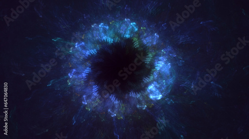 3D manual rendering abstract circle light background