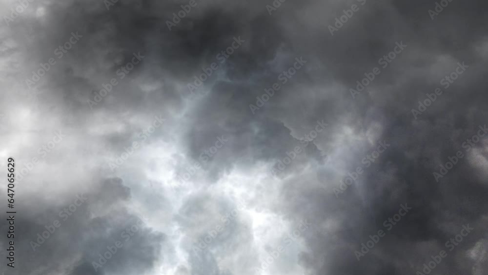 Supercell thunderstorm with dark cumulonimbus clouds Supercell thunderstorm with dark cumulonimbus clouds